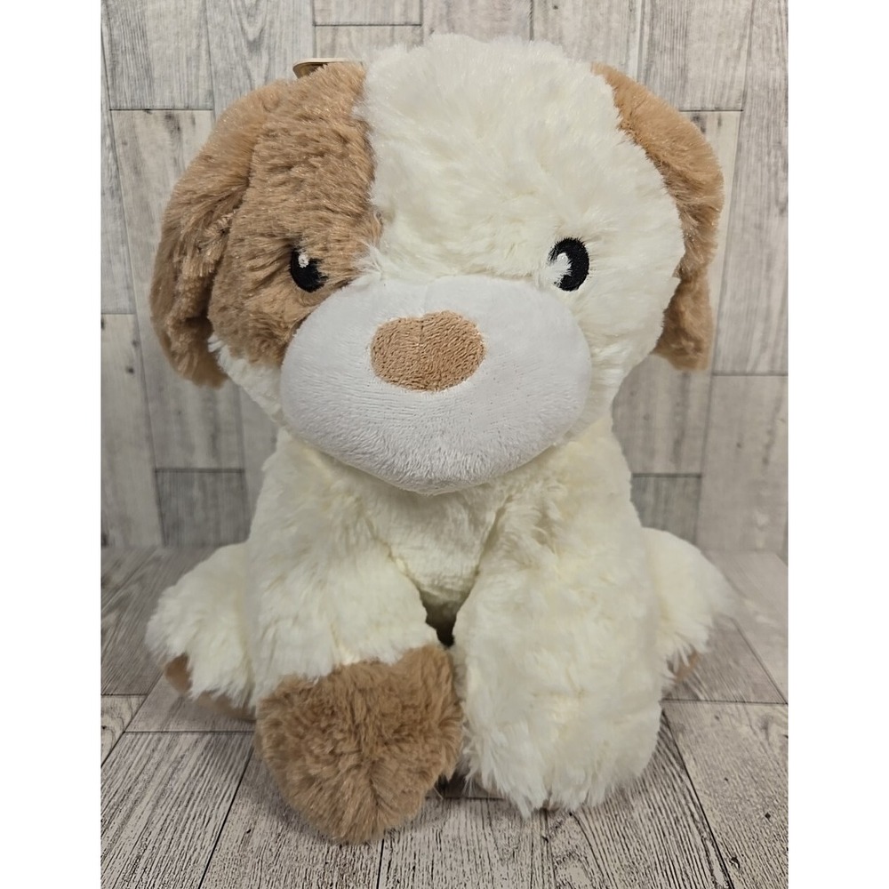 Rachel Zoe Puppy Dog Cuddle Plush Super Soft Stuffed Animal 10" Tall Rattles NEW